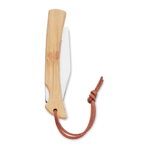 Foldbar kniv i bambus - Billede 2